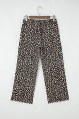Yellow Leopard Straight Loose Leg Jeans