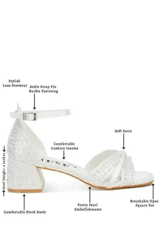 Cinnabon Pearl Embellished Strappy Sandals - Femstylo