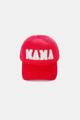 MAMA Chenille Patch Baseball Cap - Washed Cotton City Hat | Femstylo - Femstylo