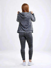 Athletic Fitted Zip-Up Hoodie Jacket with Pockets - Femstylo