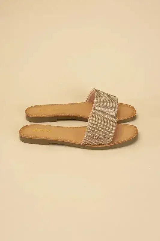 JUSTICE-S Rhinestone Slides - Femstylo