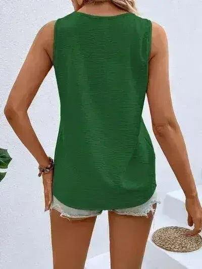 Solid Color V-Neck Tank - Femstylo
