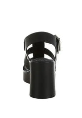 Avalon Chunky Pin Buckle Platform Heels - Femstylo