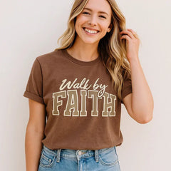 Walk by Faith T-Shirt, Inspirational Tee, Motivational