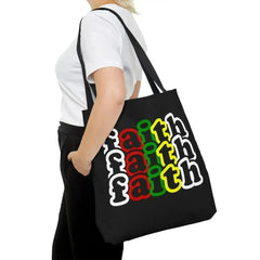 Large Tote Bag Faith Christian Inspiration Biblical Motivation Print - Femstylo