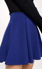 High-Waisted Pleated Skater Skirt - Femstylo