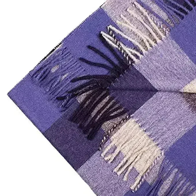 Great Natural Alpaca 100% baby alpaca scarf blue color - Femstylo