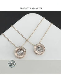 Rose Gold Pulsatile Heart Diamond Pendant Clavicle Chain - Femstylo