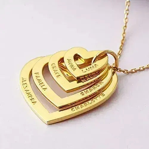 Grandma Heart Necklace, Personalized Grandma Jewelry, Nana Necklace - Femstylo