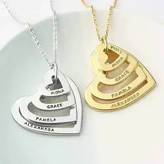 Grandma Heart Necklace, Personalized Grandma Jewelry, Nana Necklace - Femstylo