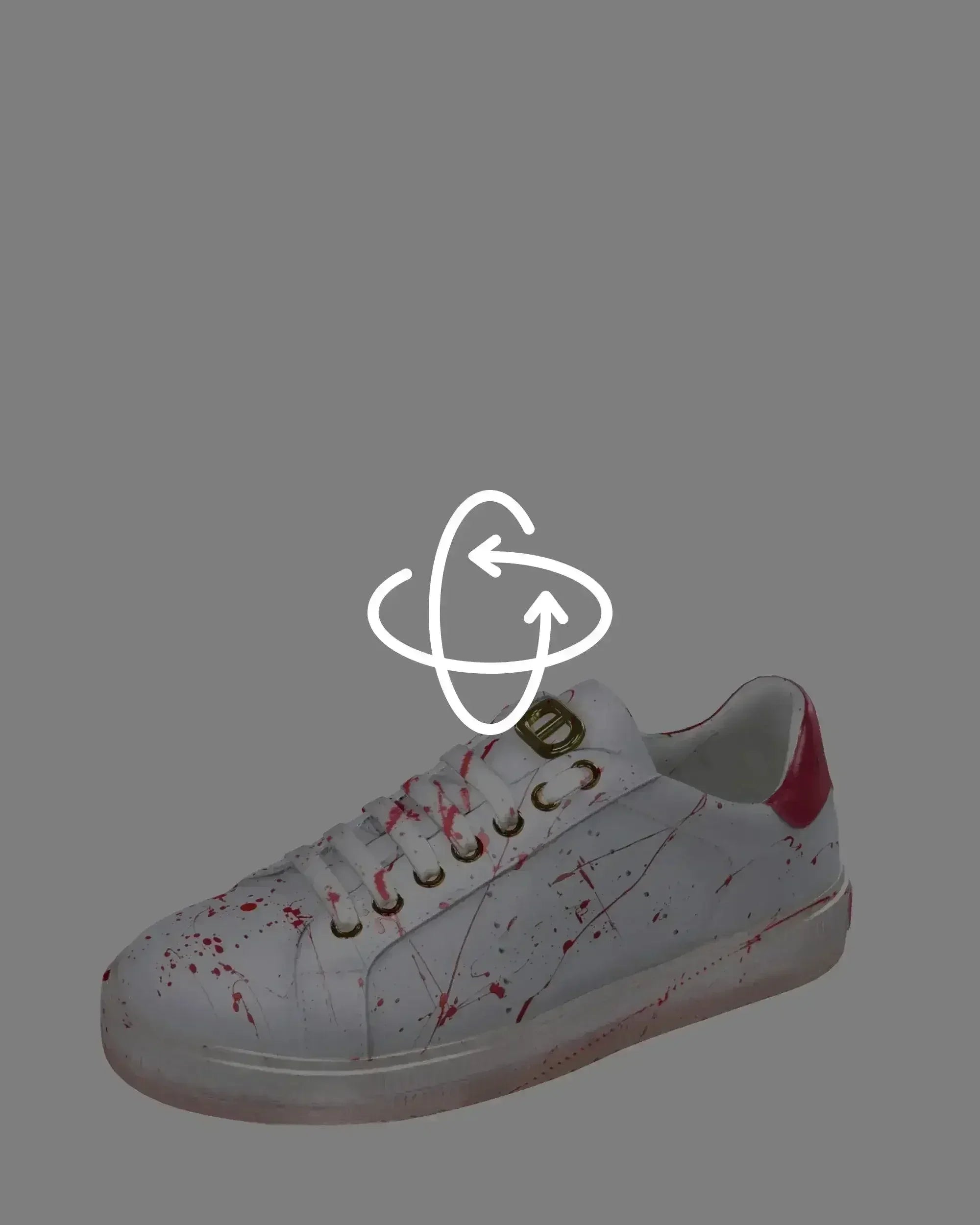 Splatter Sneaker - White Fuxia - Femstylo