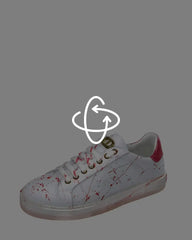Splatter Sneaker - White Fuxia - Femstylo