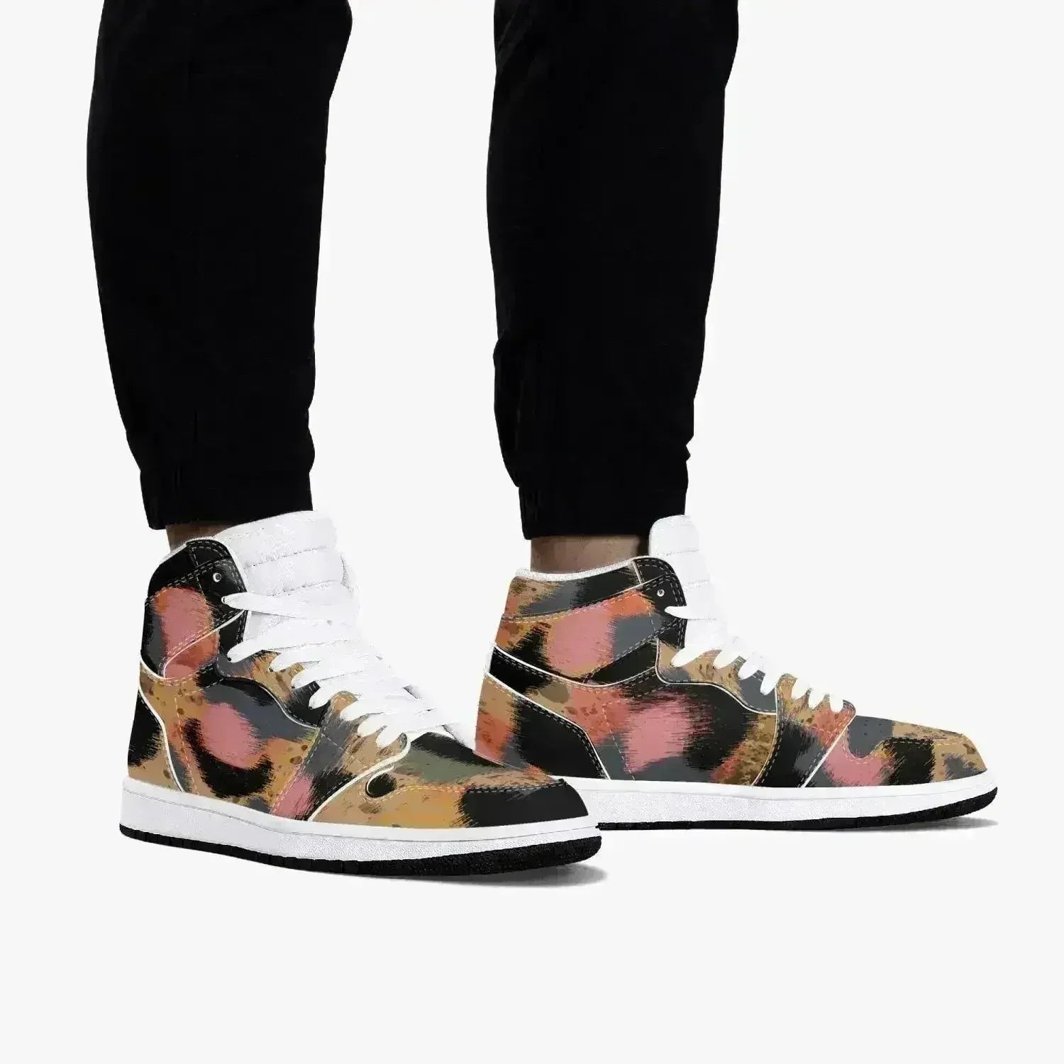 Jacki Easlick Leopard Print High-Top Leather Sneakers - Femstylo