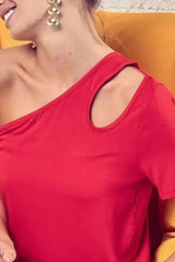 BiBi Cut Out Detailed One Shoulder Top - Femstylo