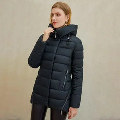 Women warm hooded winter coat women jacket casual parkas jacket - Femstylo