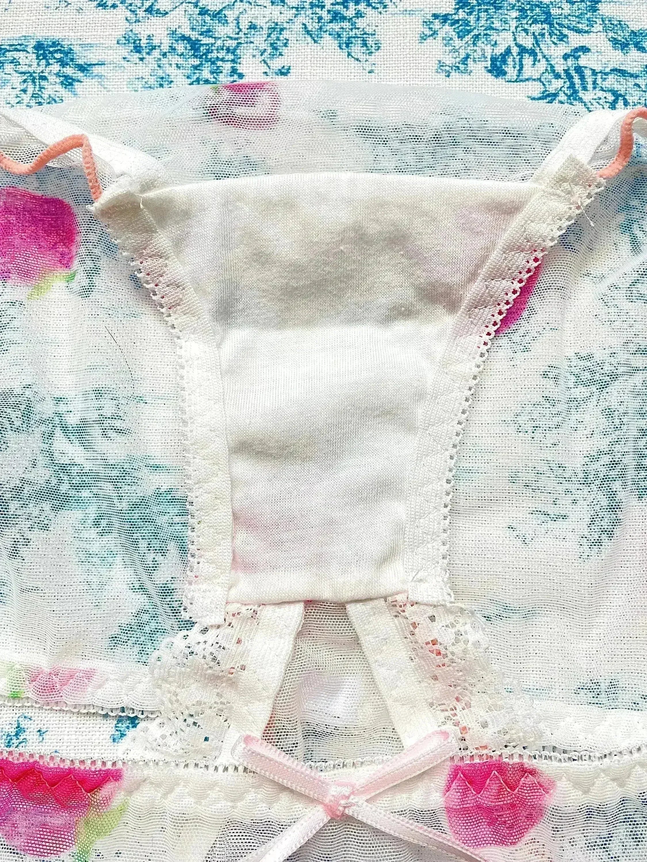 White Mesh Strawberry Panty - Femstylo