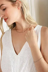 Clip Chain Bracelet & Necklace Set - Silver Nickel-Free | Femstylo - Femstylo