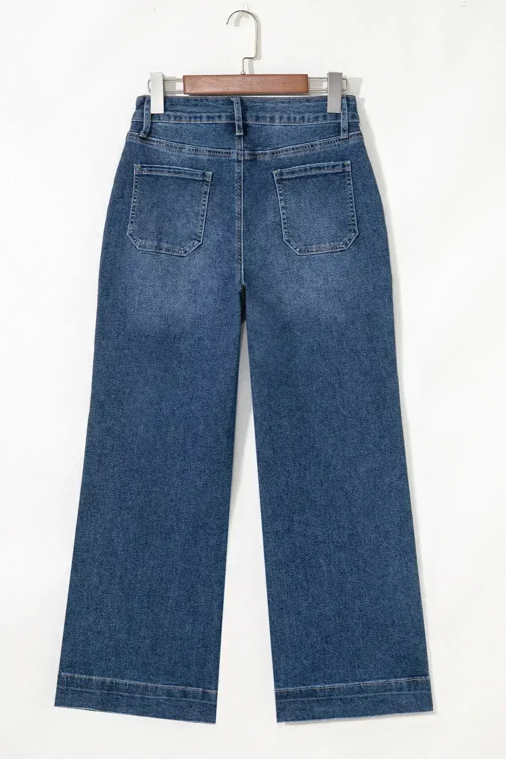 Ashleigh Blue Cropped High Rise Wide Leg Jeans - Femstylo