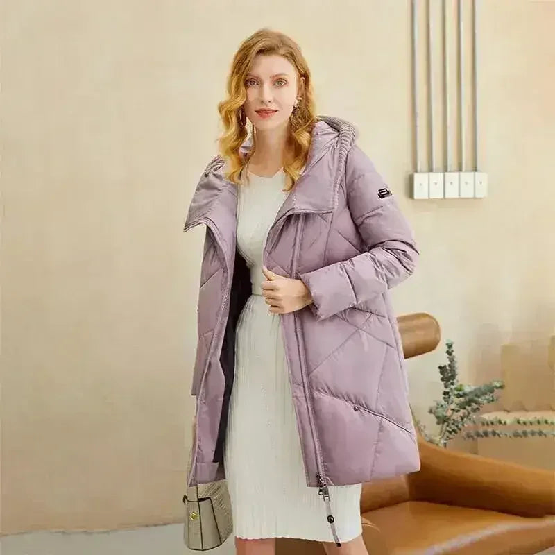Warm Elegant Women Coat Jacket Casual Pocket Parka Windproof Jacket - Femstylo