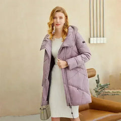 Warm Elegant Women Coat Jacket Casual Pocket Parka Windproof Jacket - Femstylo
