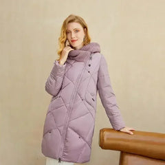 Warm Elegant Women Coat Jacket Casual Pocket Parka Windproof Jacket - Femstylo