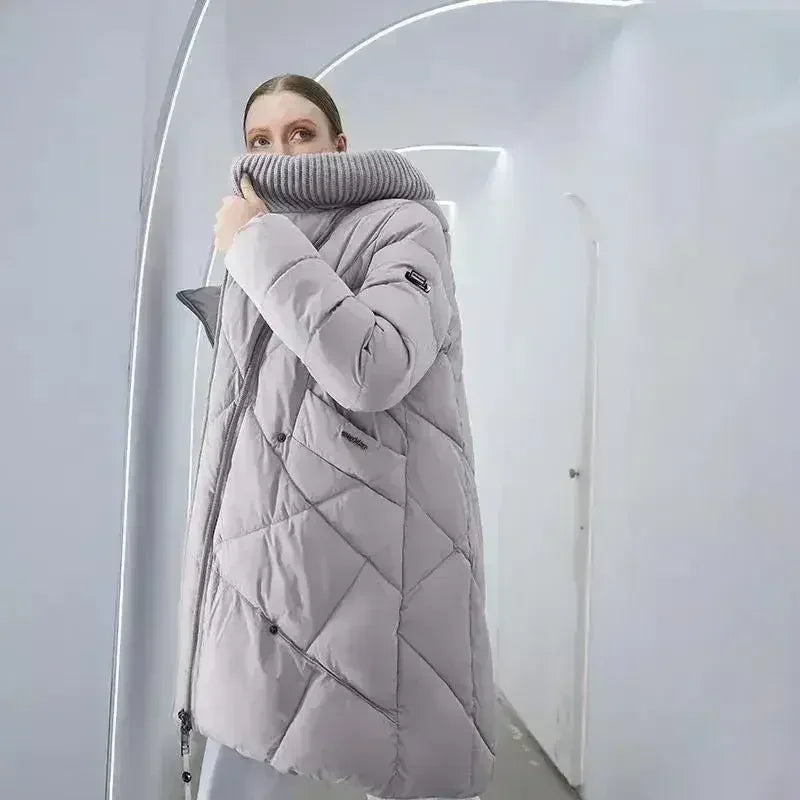 Warm Elegant Women Coat Jacket Casual Pocket Parka Windproof Jacket - Femstylo