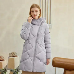 Warm Elegant Women Coat Jacket Casual Pocket Parka Windproof Jacket - Femstylo