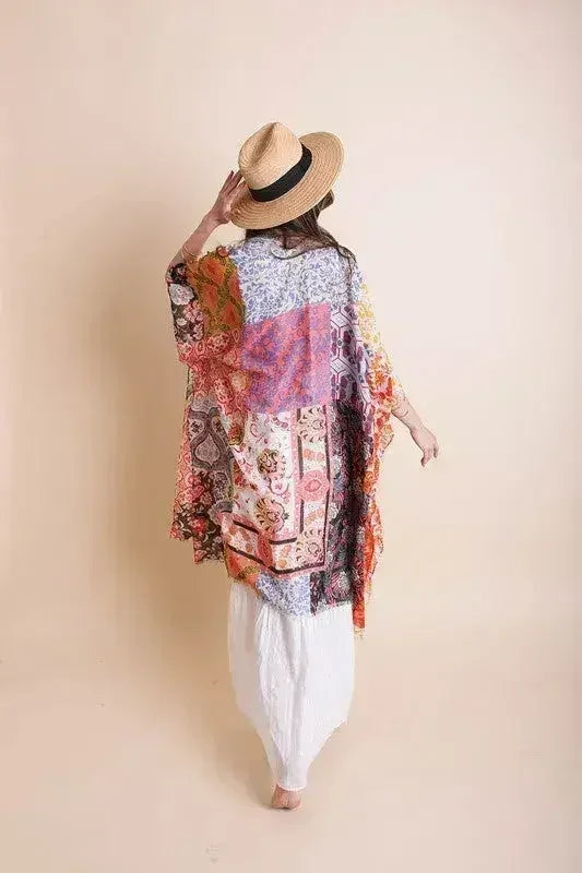 Boho Floral Patchwork Kimono - Femstylo