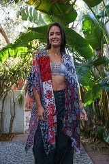 Boho Floral Patchwork Kimono - Femstylo