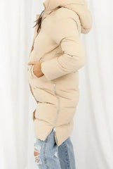 Hooded Longline Puffer Coat - Femstylo