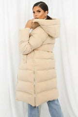 Hooded Longline Puffer Coat - Femstylo