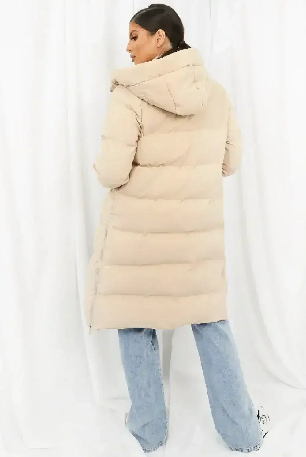 Hooded Longline Puffer Coat - Femstylo