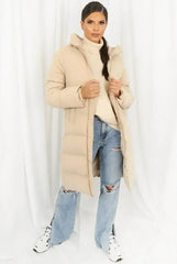 Hooded Longline Puffer Coat - Femstylo