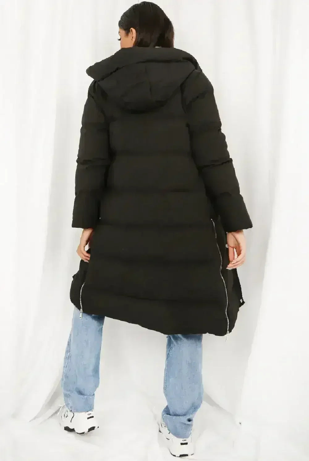Hooded Longline Puffer Coat - Femstylo