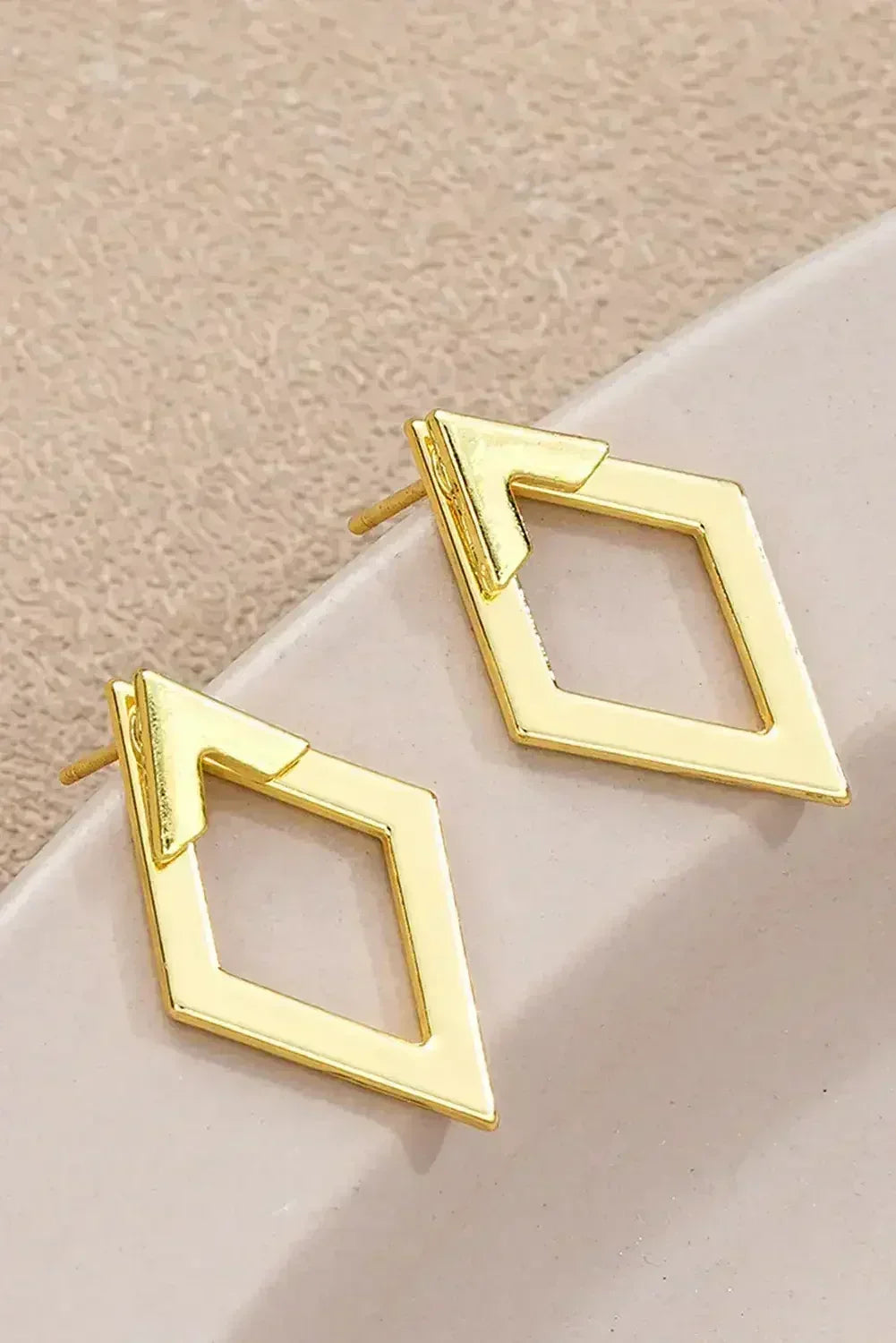 Gold Geometric Shape Stud Earrings - Femstylo