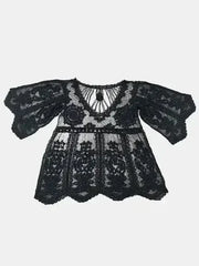 Lace Round Neck Cover-Up - Femstylo