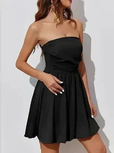 Ruched Tube Mini Dress - Femstylo