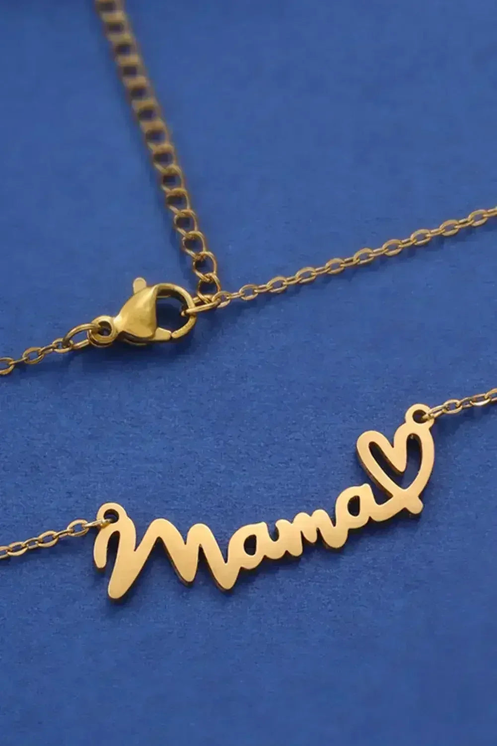 Gold Mama Letter Heart Pattern Necklace - Femstylo