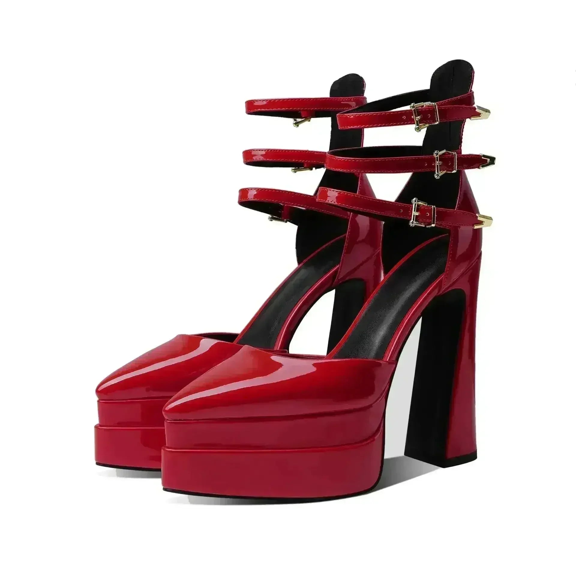 Fashion Pointed Toe Women's Shoes High Heel Hollow Sandals Waterproof - Femstylo