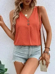 Solid Color V-Neck Tank - Femstylo