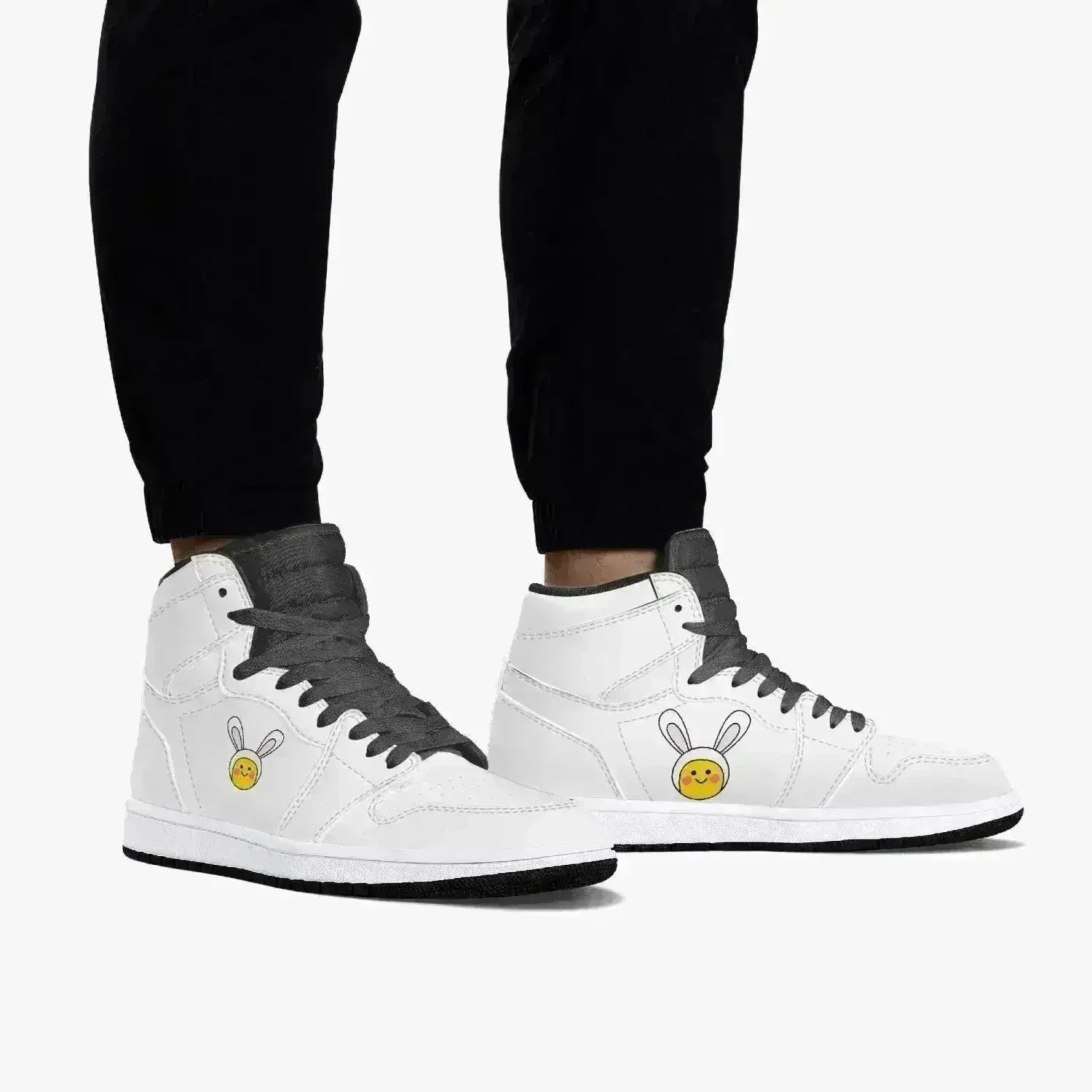 Jacki Easlick Lux Bunny High-Top Leather Sneakers - Femstylo