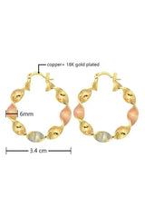 Gold Twisted Round Hoop Earrings - Femstylo