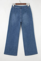 Ashleigh Blue Multi-Button High Waist Wide Leg Jeans