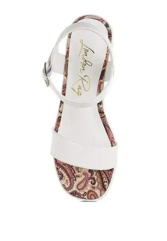 Kolata Faux Leather Pin Buckle Platform Heels - Femstylo