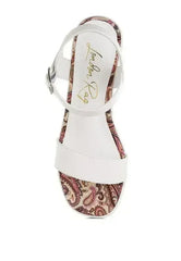 Kolata Faux Leather Pin Buckle Platform Heels - Femstylo