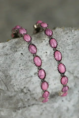 Bonbon Turquoise Big Circle C Shaped Earrings - Femstylo