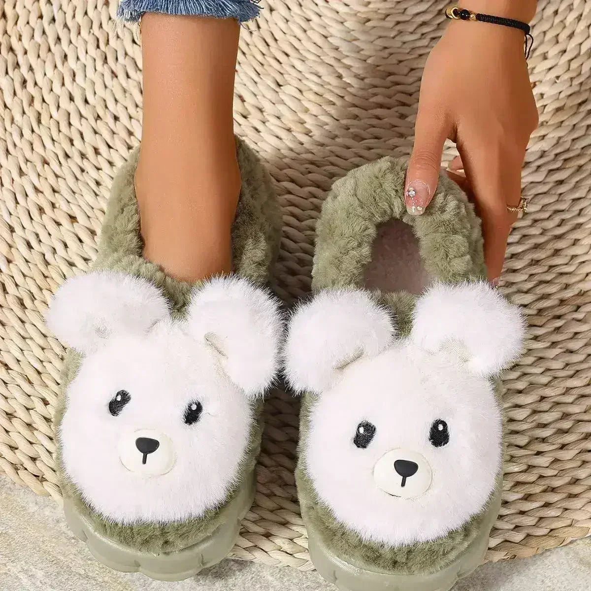 Cute Plush Furry Slippers - Femstylo