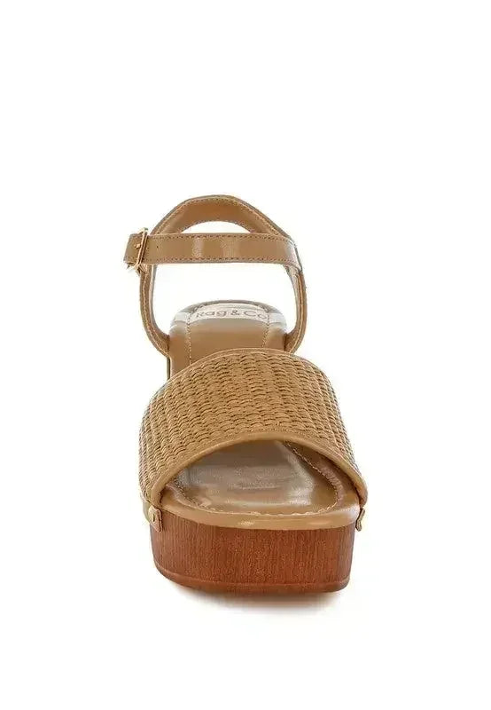Mazaro Raffia Chunky Sandals - Femstylo