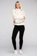 Fluffy Zip-Up Sweater Jacket - Femstylo