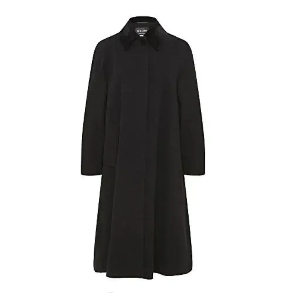 Wool Blend Oversized Velvet Trim Swing Coat (8026) - Femstylo